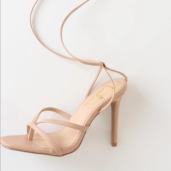 Lulus Simonee Lace up High Heels sandals - Picture 2 of 7